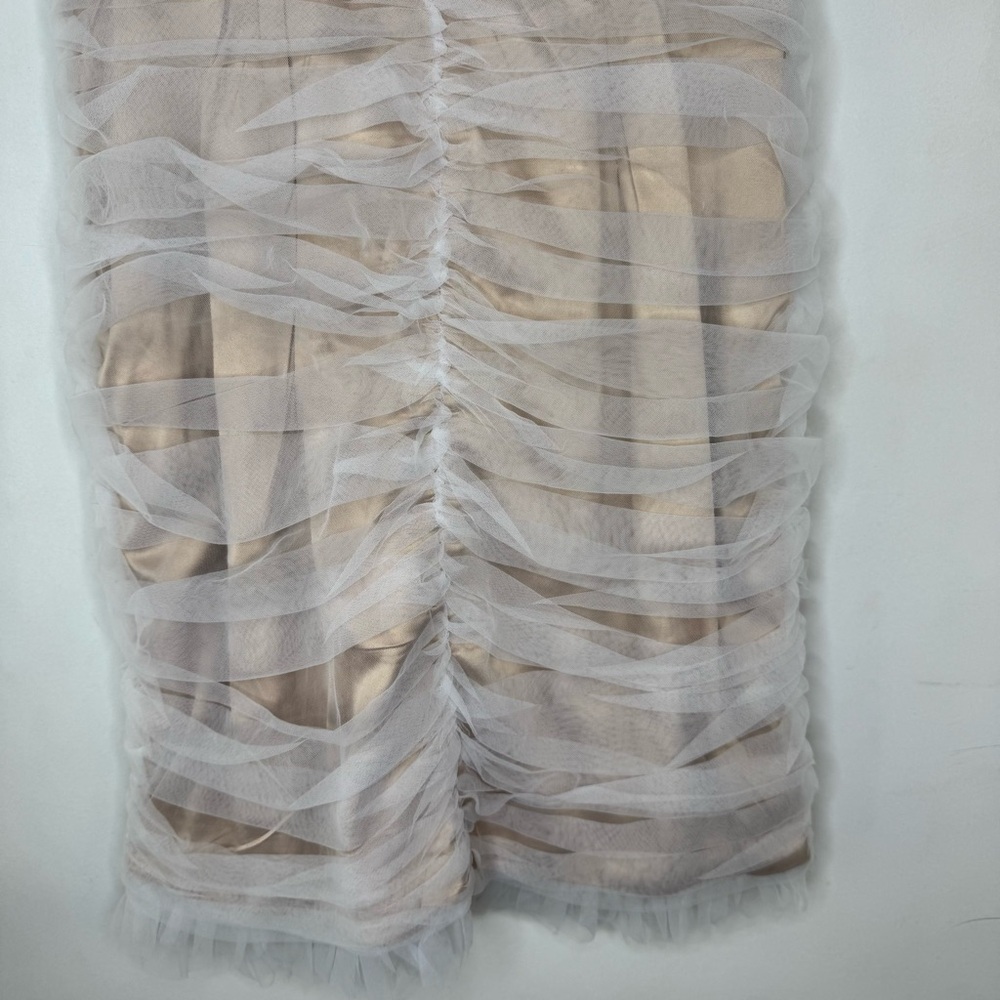 ❕SALE❕ Selfie Leslie Sheer Elegant White Mini Dress - Picture 6 of 7